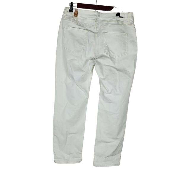 NEW PRANA Buxton Jeans White Boyfriend Jeans Button Fly Sz 12/31 Organic Cotton - Picture 4 of 14